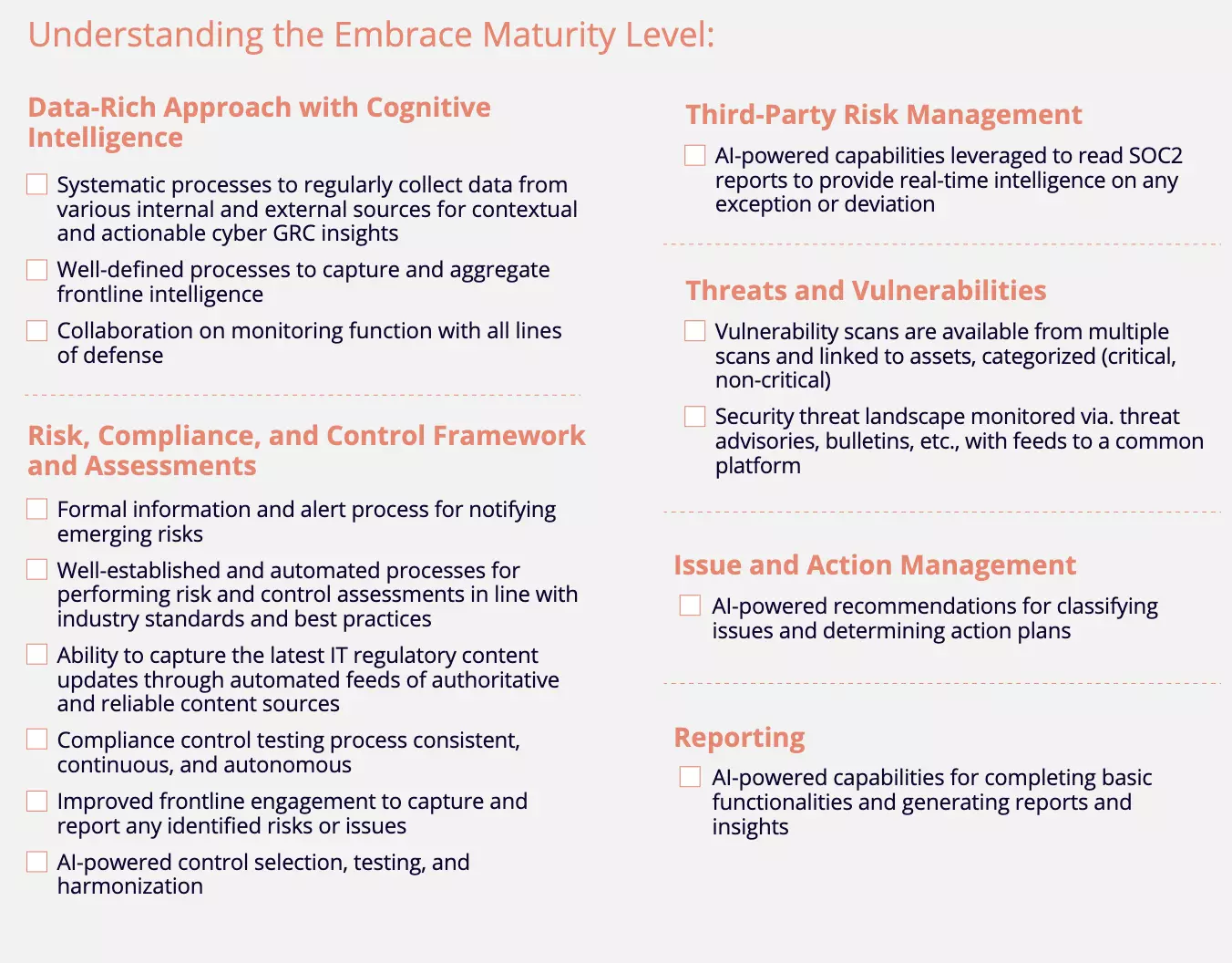 Understanding the Embrace Maturity Level: