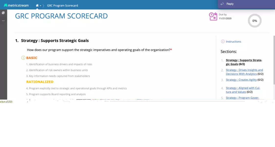 
  GRC Program Scorecard
